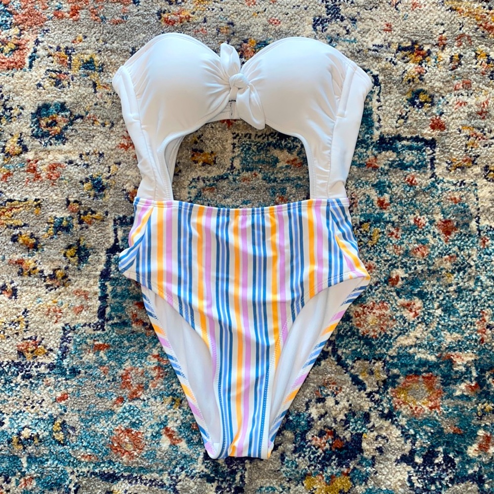 One piece cut out bikini